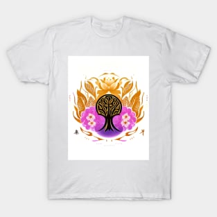 Japanese Art - Gold Tree T-Shirt